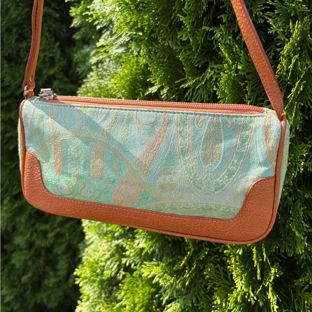 Dolce & Gabbana Vintage Jacquard & Leather Shoulder Bag with Dust Bag - Picture 3 of 8